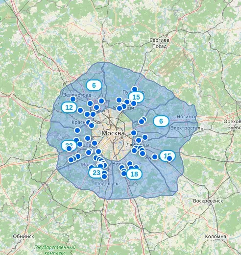 Карта объектов в персональной консультации